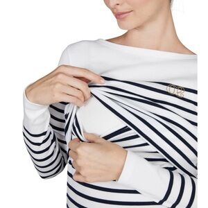 Cache Coeur Maternity and nursing sailor shirt Benodet navy/white Stripe XL